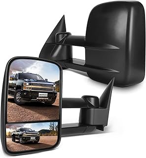 SCITOO Tow Mirrors Compatible with 1999-2007 For Chevy GMC Silverado Sierra