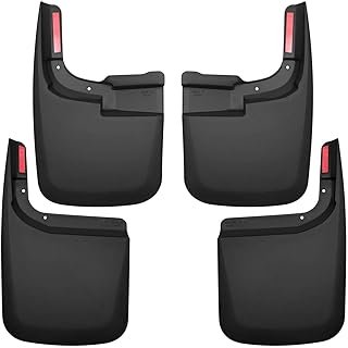 Husky Liners Custom Mud Guards | Fits 2017-2026 Ford F-250 & F-350 w/Single Rear Wheels & w/o OEM Fender Flares | Rear Set, 2-pc Black - 58466