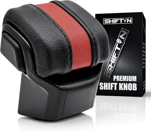 Gear Shift Knob for Toyota Tundra 2022-2026, Tacoma 2024-2026, 4Runner 2025-2026, Sequoia 2023-2026, TRD Style Shifter, Replacement for OEM Part 33504-0C110-C1 C0 (Black & Red Leather)