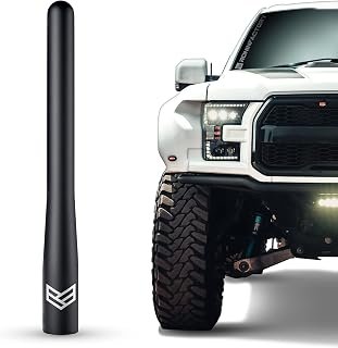 RONIN FACTORY Truck Antenna for Ford F150 F250 F350 Super Duty Raptor Bronco (21-23) Lightning Dodge RAM 1500 Accessories - Carwash Safe - Short Antenna F150 (4 Inch)