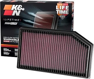 K&N High-Flow Original Lifetime Engine Air Filter: Increase Power: Premium, Washable: Compatible with 2018-2026 JEEP: Gladiator, Wrangler, Wrangler JL, 33-5076