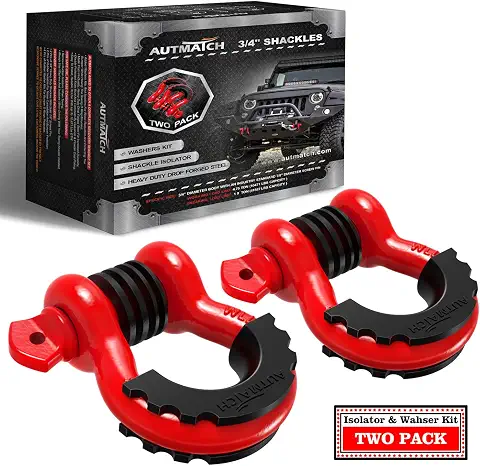AUTMATCH three-quarter-inch D-ring shackles