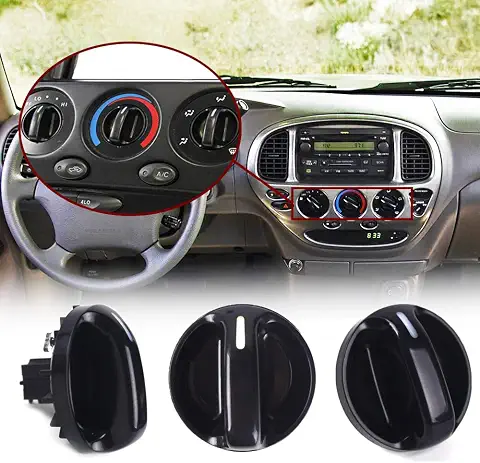 3Pcs Tundra AC Knobs Replacement Fit 2000-2006 Toyota Tundra