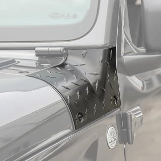 Savadicar Cowl Body Armor Outer Cowl Covers Corner Guards for 2018-2025 Jeep Wrangler JL JLU & Jeep Gladiator JT 2/4 Door, Exterior Accessories Parts, Textured Black, Pair