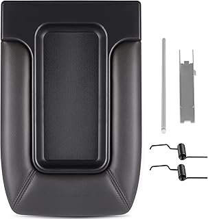 SCITOO Center Console Lid fit for 1999-2007 For Chevy Silverado Dark Grey
