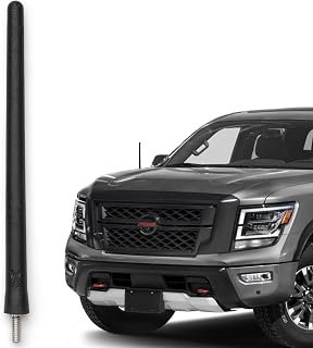 Votex - The Original 6 3/4 Inch fits Nissan Titan (2019-2022) - Car Wash Proof Short Rubber Antenna - Internal Copper Coil - Premium Reception - German Engineered