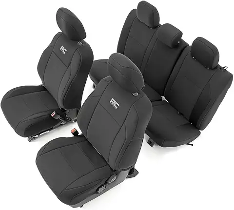 Rough Country Neoprene Seat Covers for Toyota Tacoma (2016-2023) - Waterproof, UV Resistant, Foam Padded, F/R Seat Cover Set