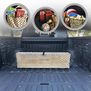 Envelope Style Trunk Mesh Cargo Net for Chevy Silverado Accessories WT LS LT LTZ 2013-2025, 2026 - Premium Trunk Organizers and Storage - Cargo Net for Pickup - Truck Bed Net for Chevy Silverado