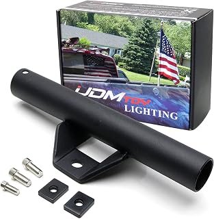 iJDMTOY Truck Bed Side Rail Flag Pole Mounting for Nissan Titan/Frontier