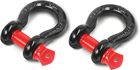 Half-inch D-ring shackle pair