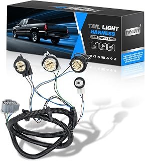Left Driver Side Tail Light Direct Wiring Harness Kit Compatible with Chevy Silverado 1500 1500HD 2500HD 3500 2003-2007 Replace 16531401