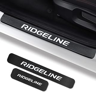Fit for Ridgeline 2005-2024,Car Door Sill Protector for Honda Ridgeline Accessories, Carbon Fiber Leather Door Sill Sticker,Reflective Automotive Door Entry Guard,Decoration Door Sill Scuff Plate