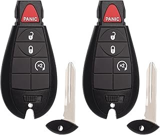 Key Fob Fobik Replacement Fits for Dodge Ram 1500 2013-2021 2500 3500 4500 5500 2013-2018 Pickup Truck Keyless Entry Remote Start Control GQ4-53T 4B Set of 2