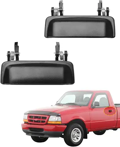 Metal Exterior Door Handles, Compatible with 1998-2011 Ford Ranger