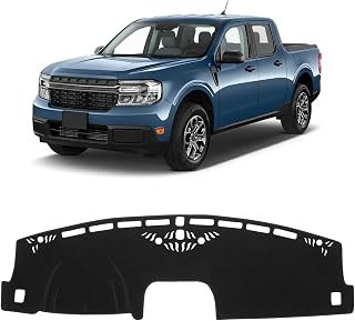 FIILINES Dash Cover Fit for Ford Maverick 2022-2025 2026 (Hybrid/XL/XLT/Lariat), Dashboard Mat for Maverick Accessories Dash Pad Carpet Dash Mat Sunshade Non-Slip Polyester Protector No Glare Black