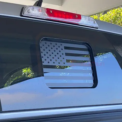 Rear Middle Window American Flag Decal for Ford Ranger 2018-2026