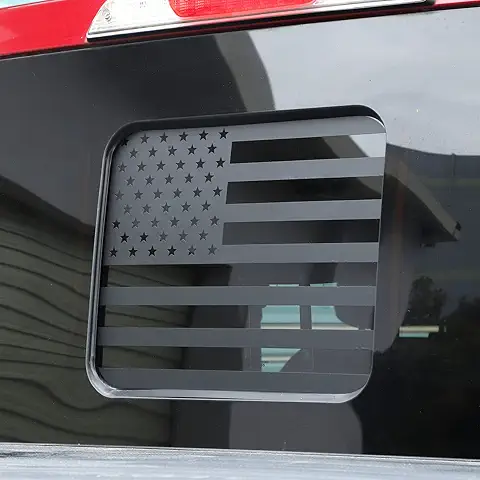 American Flag Decal for F150/F250/F350 2015-2026, Matte Black
