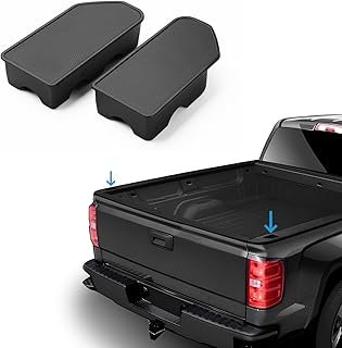 Shademax Custom Fit for Stake Pocket Covers 2014-2018 GMC Sierra 1500 Chevy Silverado 1500/2500/2500HD/3500 Truck Bed Rail Stake Truck Tonneau Covers Stake Pocket Hole Plugs Caps 2PCS
