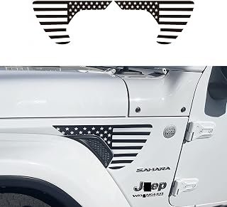 Fender Vent American Flag Decal for 2018-2026 Wrangler/Gladiator