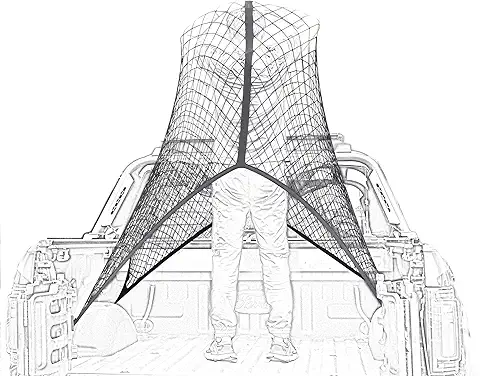Elastic truck-bed cargo net