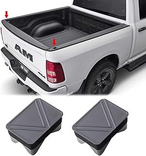 Bed Rail Caps & Stake Pocket Covers for Dodge Ram 1500 2019-2026 Rear Stake Pocket Covers Tonneau Cover Accessories(Set of 2) (Only fit The Rear Stake Pockets)