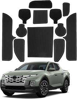 for 2023 2024 Hyundai Santa Cruz Car Door Slot Mats, for Hyundai Santa Cruz 2023 2024 Accessories Gate Slot Pad 2022-2024 Santa Cruz SE, SEL, Night, SEL Premium, Limited Cup Holder Mats 12 Pcs