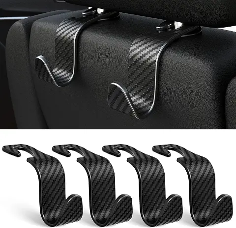 Four-pack headrest storage hooks