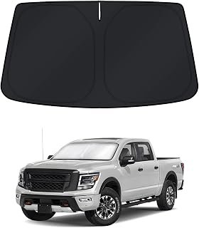 KUST Windshield Sun Shade for Nissan Titan 2020-2023 2024 Window Accessories Shade Sun Cover Foldable Block UV Rays Keep Car Cooler