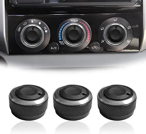 3Pcs Control Knob Heater A/C or Fan, Heater Air Conditioning Button Compatible with Toyota Tacoma Knob Toyota Tacoma Accessories 2005-2015