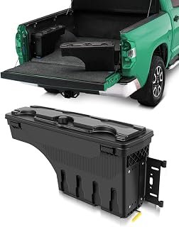 SCITOO Right Passenger Side Truck Bed Tool Box for Nissan Frontier 2004-2020 for Nissan Titan 2004-2015,Multi-Compartment Dividers Organized Storage,Heavy Duty & No-Drill Installation