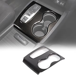 Gear Shift Panel Cover Trim for Honda Pilot 2016-2022/ Ridgeline 2020-2023/ Passport 2019-2023, ABS Automotive Center Consoles Cup Holder Cover Protector Accessories (Carbon Fiber Pattern)