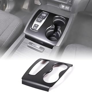 Gear Shift Panel Cover Trim for Honda Pilot 2016-2022/ Ridgeline 2020-2023/ Passport 2019-2023, ABS Automotive Center Consoles Cup Holder Cover Protector Sticker Accessories (Matt Black)