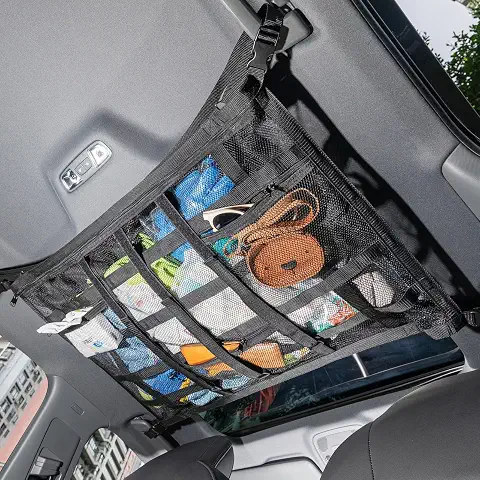 Overhead cargo storage net