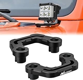 Nilight Hood Light Brackets for Wrangler JL/JLU 18-25, Gladiator JT 20-25