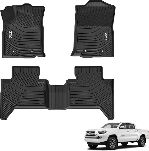 3W Floor Mats Fit 2016-2023 Toyota Tacoma Double Cab, Automatic