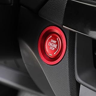 ruihe Red Engine Start Stop Cover Trim Fit for Chevy Suburban Tahoe Chevrolet Blazer Colorado GMC Canyon