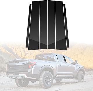 Door Pillar Trim for 2004-2015 Nissan Titan Glossy Black 6PCS