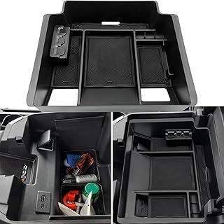 Center Console Organizer Tray fits for 2022-2026 GMC Sierra/Chevy Silverado 1500 Accessories,2024-2026 Silverado/Sierra 2500HD 3500HD (Wireless Charging With Full Console w/Bucket Seats Only)