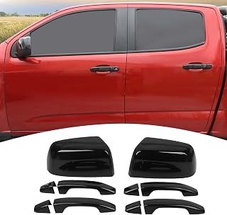 for Colorado Side Mirror Cover Door Handle Cover Trim for Chevy Colorado/GMC Canyon 2014-2022 Black Exterior Accessories 6pcs