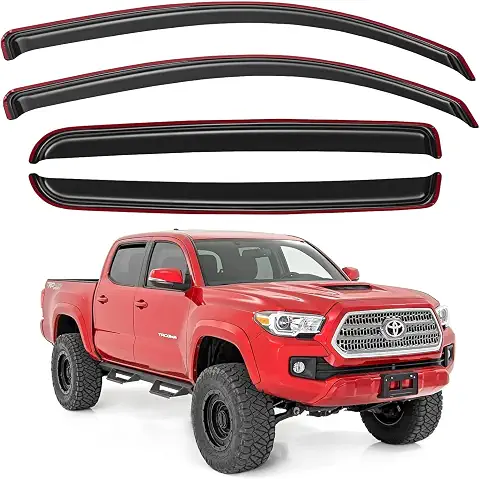 Window Visors Rain Guards for 2016-2023 Toyota Tacoma Double/Crew Cab