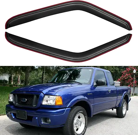in-Channel Window Visors Rain Guards for 1993-2011 Ford Ranger