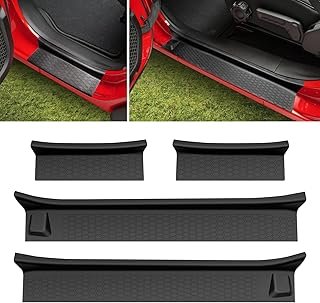 Door Sill Guards Kit Fit for 2018-2026 Jeep Wrangler JL Unlimited, Door Sill Protector for 2020-2026 Jeep Gladiator, Entry Guard Protector for 2025 Wrangler JLU&Gladiator JT 4 Door Accessories