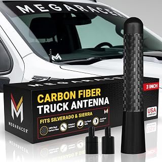 3" Short Truck Antenna for Chevy Silverado GMC Sierra 1500 2500HD, Black