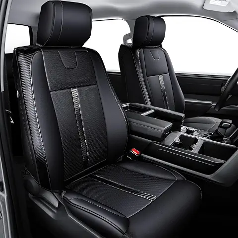 Carlimeki Leather Seat Covers Custom Fit for Tundra 2022-2027 CrewMax