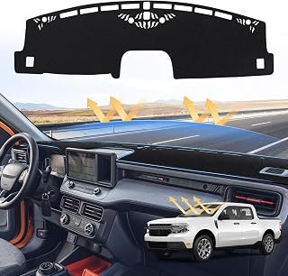 Sunsdrew Black Dash Cover for 2022-2026 Ford Maverick Dashboard Cover Mat