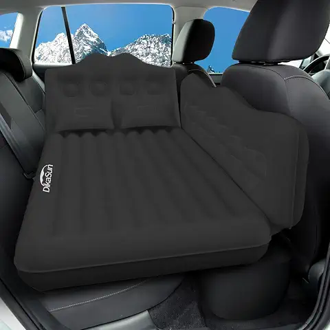 Inflatable back-seat camping mattress