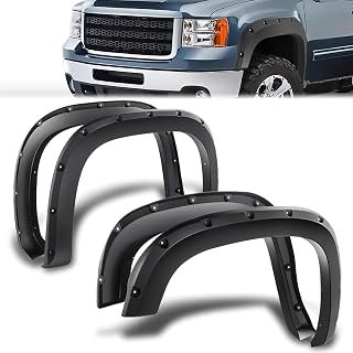 4pcs Fender Flares Compatible with 2007-2013 GMC Sierra 1500 2500HD 3500HD