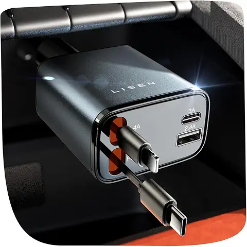 LISEN retractable USB-C car charger