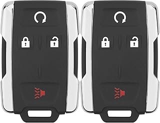 Key Fob Replacement for 2014-2020 Chevy Silverado 1500 2500 3500/15-21 Colorado/ 2015-2021 GMC Canyon/ 14-20 Sierra Car Keyless Entry Remote Control, M3N-32337100, 4 btn, 2Pcs