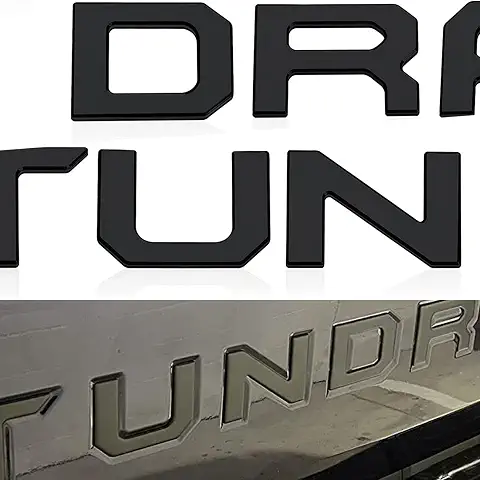 Pukonger Tailgate Insert Letters Compatible with Tundra 2022 2023 2024 2025 2026 3D Emblems with Strong 3-m Adhesive Matte Black